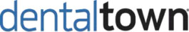The image features a logo with the text  Dental Town  prominently displayed above a stylized graphic, set against a grey background.