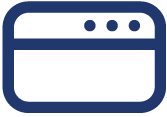 The image shows a stylized graphic with a blue background featuring two radio buttons, each with a different symbol on top, set against a gray rectangle with a white border.