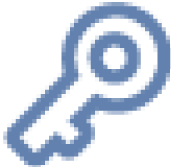 The image features a pixelated graphic of a lock with a keyhole, set against a dark background with a lighter border.